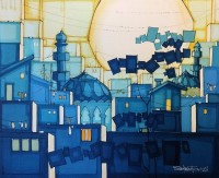 Salman Farooqi, 30 x 36 Inch, Acrylic on Canvas, Cityscape Painting, AC-SF-352